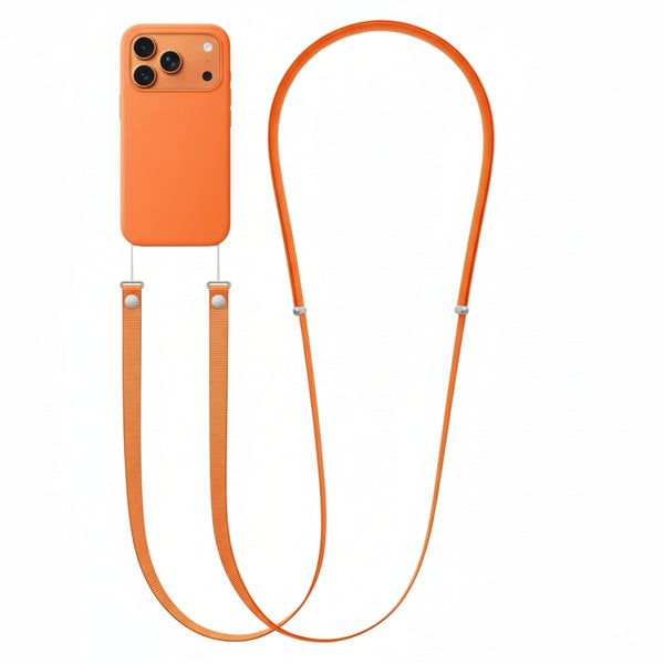 Anti-Drop Magnetic Webbing Shoulder & Neck Strap for iPhone 17 Pro Max Case-حزام كتف ورقبة مغناطيسي مضاد للسقوط لجراب آيفون 17 برو ماكس