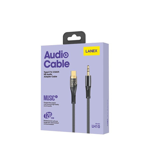 audio cable LANEX LH10 type-c to 3.5 AUX HD audio adapter cable