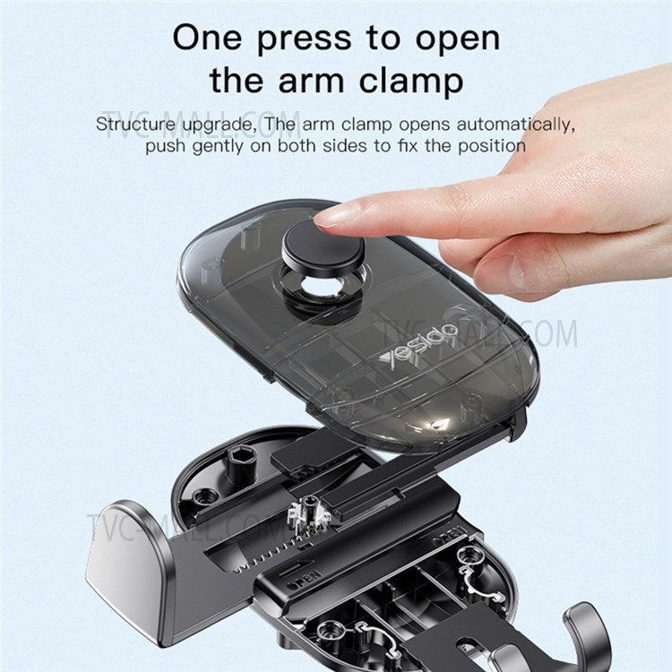 YESIDO C138 Angle-adjustable Car Phone Holder Strong Suction
