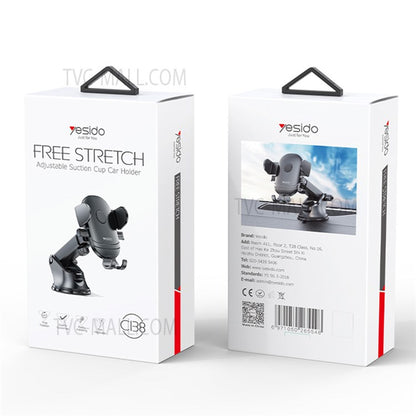 YESIDO C138 Angle-adjustable Car Phone Holder Strong Suction