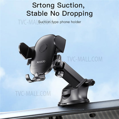 YESIDO C138 Angle-adjustable Car Phone Holder Strong Suction
