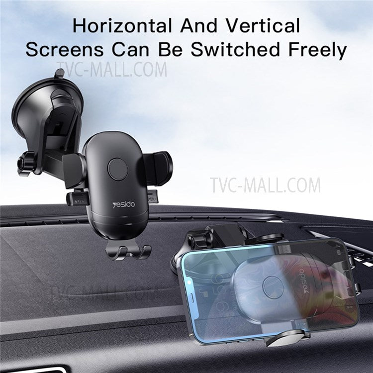 YESIDO C138 Angle-adjustable Car Phone Holder Strong Suction