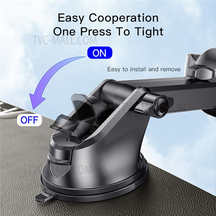 YESIDO C138 Angle-adjustable Car Phone Holder Strong Suction