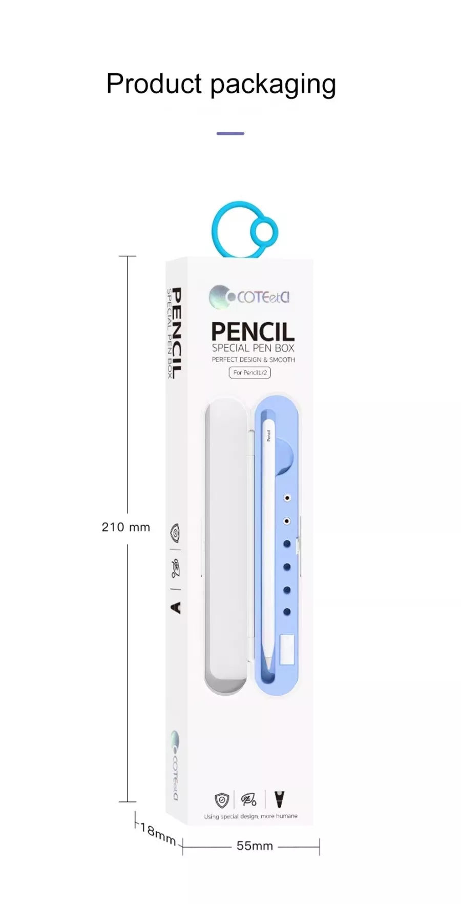 Coteetci CS7070 Pencil box pencil stylus ipad pen case cover