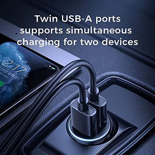 Joyroom C-A06 3.1A Mini Dual-Port Fast Car Charger - Black