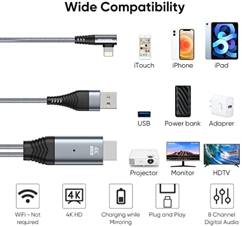 JOYROOM SY-35L1 Lightning 8 Pin to HDMI 4K Cable, Length 3m