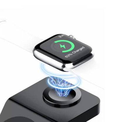 LANEX 3 IN 1 PD + QC3.0 MAGNETIC SUCTION WIRELESS CHARGER - BLACK